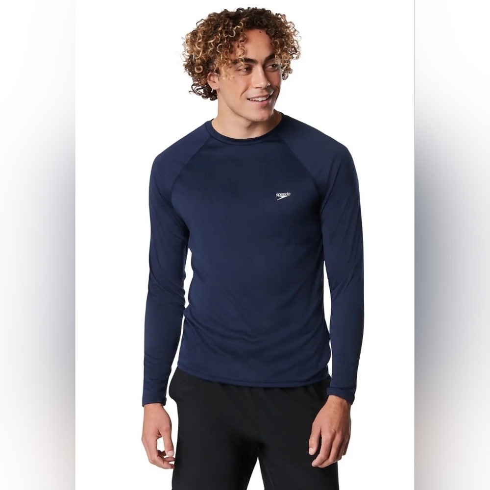 New Easy L/S GraniteMen'S Long-Sleeve Swim Top size Small
